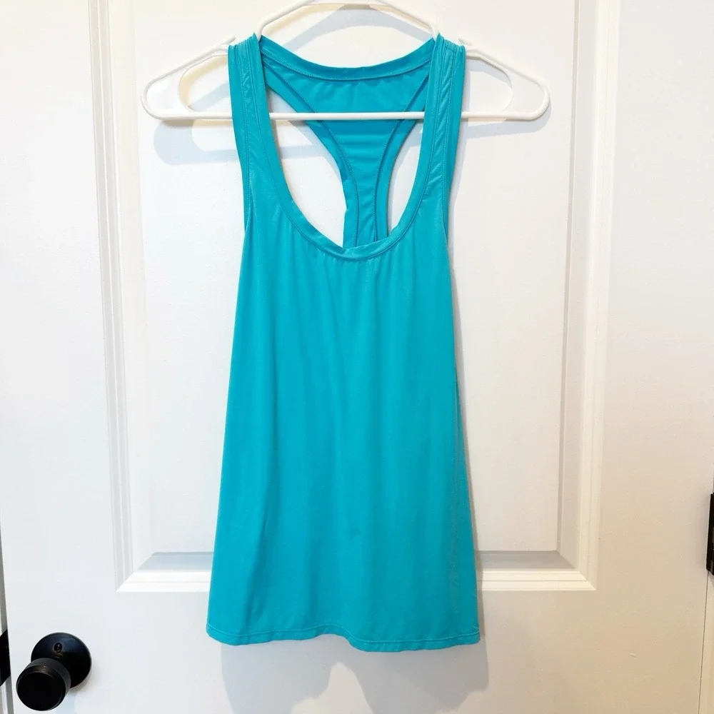Alo Yoga Womens Racerback Tank Top Size Small Blue Athletic Gym Workout Yoga